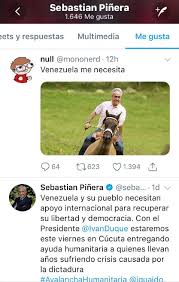 Crea un meme de sebastian piñera facilmente, solo agrega texto Pinera Elimino Like Que Le Dio A Un Meme Suyo Por Viaje A Cucuta