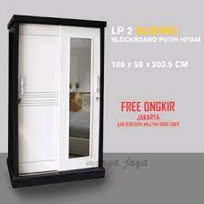 Melayani pula pembuatan lemari pakaian untuk lemari pakaian sliding klien bintaro dengan bahan hpl warna putih desain custom 4 pintu atau 3 pintu full kaca harga murah produksi gavin furniture. Jual Produk Lemari Minimalis Pintu 2 Sliding Termurah Dan Terlengkap Juni 2021 Bukalapak