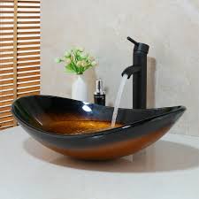 bathroom boat shape tempered glass