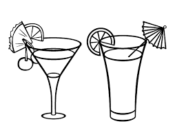 Most drawings are complex, suitable for advanced coloring artists. Two Cocktails Coloring Page Coloringcrew Com