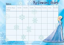Frozen Behaviour Chart 01 Printable Reward Charts Chore