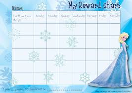 frozen behaviour chart 01 printable reward charts chore