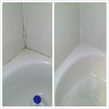 My Before And After Clean Mildew On Bathtub Caulk With Cotton Coils Balls And Bleach Bathtub Caulking Cleaners Homemade Cleaning Hacks