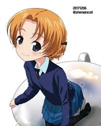 hehe that s big cup for a tea tags girlsundpanzer gup stglorianahighschool stgloriana orangepokeo peki cute kawaii anim ガールズアンドパンツァー アンド 女学院