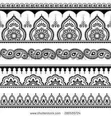 Mehndi Indian Henna Tattoo Seamless Pattern Design Elements Stock Vector Indian Henna Henna Patterns Mandala Pattern