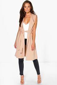 Sleeveless Belted Duster Boohoo Womens Duster Coat Sleeveless Cardigan Outfit Clothes