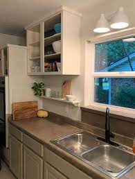 Budget Kitchen Makeover Converting Cabinet Doors From Exposed Hinges To Concealed House Homemade