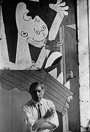 Pablo Picasso In Front Of His Painting Guernica 1937 Picasso Art Picasso Guernica Art