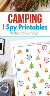 Super Fun Camping Themed I Spy Printables For Kids In 2020 Printable Activities For Kids Summer Learning Printables Free Preschool Printables