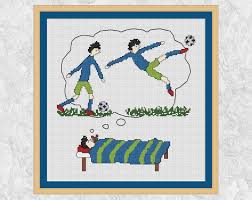 Maybe you would like to learn more about one of these? Soccer Cross Stitch Pattern Football Cross Stitch Chart Etsy Cross Stitch Cross Stitch Patterns Large Cross Stitch Patterns