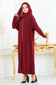 Nayla Collection Fermuarli Bordo Tesettur Ferace 73081br Tesetturisland Com Musluman Elbisesi Basortusu The Dress