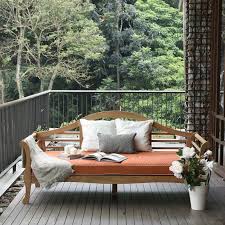 Birch Lane Patio Furniture Summerton Teak Patio Sofa With Cushions Patio Sofa Teak Patio Furniture Resin Patio Furniture