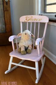 Such A Cute Idea Paint A Children S Rocking Chair From The Thrift Shop Or Craft Store And Give It Kids Rocking Chair Baby Rocking Chair Rocking Chair Makeover