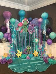See more ideas about mermaid parties, mermaid birthday party, little mermaid parties. Mermaid Party Backdrop Mermaid Theme Birthday Party Mermaid Theme Birthday Mermaid Birthday Party Decorations