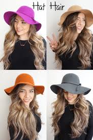 Pile the top half section of hair into a messy bun and secure with a hair elastic. The Good Kind Of Hat Hair Cute Girls Hairstyles