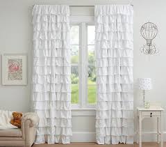 Ruffle Kids Blackout Curtain Pottery Barn Kids In 2020 Kids Blackout Curtains White Ruffle Curtains Ruffle Curtains