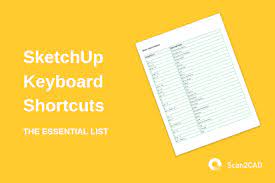 In addition to the default keyboard shortcuts that user can use, user has established the need over the years to show the number of further custom keyboard shortcuts in addition.you'll add your own tradition keyboard shortcuts, or, if user desires to transfer keyboard shortcuts and import that right into sketchup. Sketchup Keyboard Shortcuts With Pdf Cheat Sheet Scan2cad
