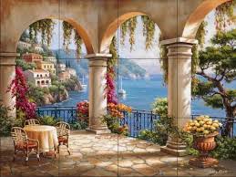 Our wine and grape art ceramic tile murals will make a great addition to the decor of any lover of wine art. 7 Tuscan Murals Ideas Tuscan Mural Tile Murals
