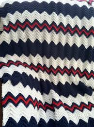 Buy top selling products like ugg® melange classic sherpa throw blanket in blue melange and madison park windom microfiber king blanket in blue. Crochet Ripple Afghan In Navy Blue White And Red Crochet Ripple Afghan Crochet Ripple Afghan Crochet Patterns