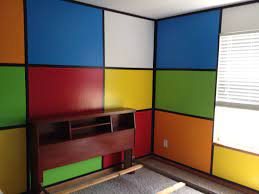 Rubik S Cube Bedroom Lots Of Work But Was Worth It Bedroom Images Boys Bedrooms New Room