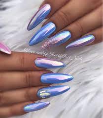Aurora Pigment Nails Bluenails Summernails Longnails Newnails Mirror Mirrrornails Goldnails Metallic Nails Holographic Nails Chrome Nails