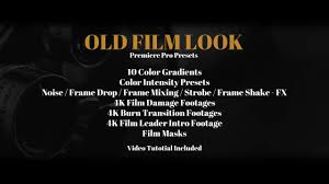 Download and use free motion graphics templates in your next video editing project with no attribution or sign up required. Old Film Look Premiere Pro Presets Motion Array