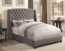 £30 extra if you want board base instead of slat. Pissarro 300515 Wingback Grey Upholstered Fabric Bed Coaster Furniture