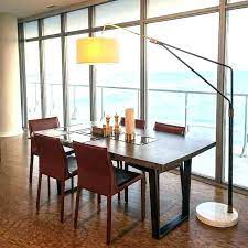 This floor lamp boasts a sleek metal construction with brushed steel finish and has white. Dining Room Floor Lamp Ideas Dining Floor Lamp Dining Room Floor Lamp Dining Room Floor