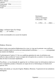 Lettre type de résiliation, adresse orange et service de résiliation en ligne. Lettre De Motivation France Telecom Rungon A