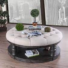 If you're interested in finding coffee tables options other than round and upholstered, you can further refine your filters to get the selection you want. Gracie Oaks Amstel Farmhouse Tufted Coffee Table Reviews Wayfair Coffee Table Round Ottoman Coffee Table Ottoman Coffee Table