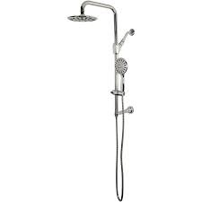 Jacuzzi Primo Chrome 6 Spray Rain Dual Shower Head 2 5 Gpm 9 5 Lpm Lowes Com Shower Heads Dual Shower Heads Dual Shower