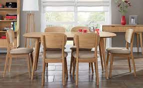 Oslo Oak 6 Seater Dining Table Choice Of 6 Dining Chairs 6 Seater Dining Table Retro Dining Table Oak Dining Table