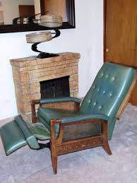 Chair Vintage Burris Mid Century 1960s 70s Green Vinyl Recliner Modern Space Age Vinyl Recliner Modern Recliner Modern Spaces