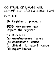Accordingly, control of drugs and cosmetics regulation 1984 and related legislations do not bind nutraceutical producers. 1 Azman Yahya Principal Assist Director Pharmaceutical Services Enforcement Pharmacy Jurispudence Ppt Download