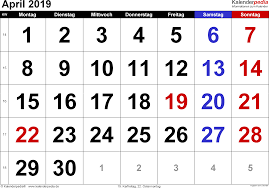 Template kalender 2019 lengkap jawa dan islam hallo sahabat gurucorel.com dalam kesempatan ini kita akan semakin rajin membagikan postingan template desain. Kalender April 2019 Als Pdf Vorlagen