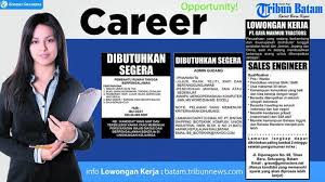 Loker bandung id adalah platform informasi lowongan kerja bandung terbaru. Loker Batam Hari Ini Dibutuhkan Sales Engineer Hingga Asisten Gudang Untuk Batam Cek Selengkapnya Tribun Batam