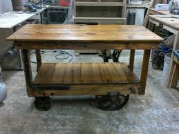 Antique Industrial Double Deck Railroad Cart Beautiful Vintage Industrial Furniture Industrial Furniture Rustic Kitchen Island