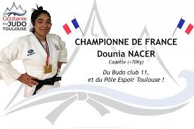 Dounia Nacer Championne De France Cadette Site Officiel De La Ligue Occitanie De Judo