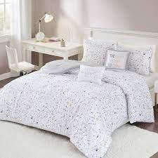 Mainstays Terrazzo 5 Piece Comforter Set With Two Decorative Pillows White Multicolor Full Queen Walmart Com In 2021 Bed Comforter Sets Comforter Sets Comforter Bedding Sets
