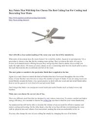 Many people think that main purpose of a ceiling fan is to keep the air in their homes cooler in the summer, and. How To Choose The Best Ceiling Fans