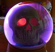 Spooky Skull Snow Globe Made Using Diy Snowglobe Kit From Snowdomes Com Halloween Props Diy Halloween Goodies Halloween Outside