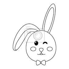 Check spelling or type a new query. Cute Bunny Face Cartoon Funny Animal Vector Illustration Canvas Prints For The Wall Canvas Prints Wink Hare Rabbit Myloview Com