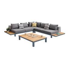 You are viewing image #24 of 24, you can see the complete gallery at the bottom below. Armen Living Polo 4 Piece Outdoor Sectional Set With Dark Gray Cushions And Modern Accent Pillows Armen Living Setodpo4se