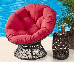 Papasan Swivel All Weather Wicker Chair With Red Cushion At Big Lots Red Cushions Wicker Chair Chair