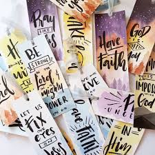 Bookmarks Calligraphy Typography Christian Bibleverse Brushcallighraphy Watercolor Lettering Book Bookmarks Handmade Bookmark Craft Creative Bookmarks
