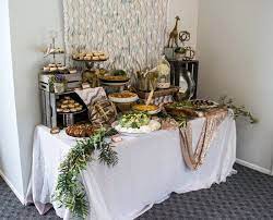 Boho Safari Baby Shower Kara S Party Ideas Baby Shower Buffet Safari Baby Shower Decorations Boho Baby Shower