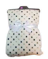 Buy fleece blankets and get the best deals at the lowest prices on ebay! Luxury Soft Micro Fleece Blanket White Spotty Polka Dot Design E A Distribution