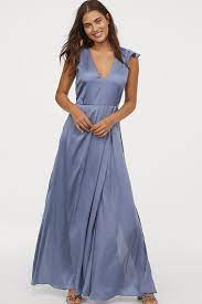 Les Plus Belles Robes Et Tenues A Porter A Un Mariage D Ete Robe Longue A Encolure En V 2 A 14 80 Chez H M Vestidos Compridos Vestidos Decote V