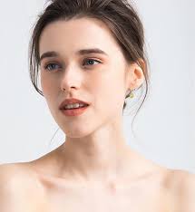 Amazon.com: Dangle Drop Heart Hoop Earrings 925 Sterling Silver Dainty  Hollow Out Bule Crystal Stud Leverback Earring Best Friend Cute Jewelry for  Women (Gold): Clothing, Shoes & Jewelry