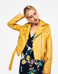 Faux Leather Biker Jacket Discover This And Many More Items In Bershka With New Products Ever Winter Business Outfits Faux Leather Biker Jacket Leather Outfit
